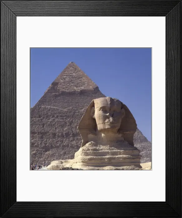 Framed Print : Sphinx & Pyramid Framed Print : Sphinx & Pyramid