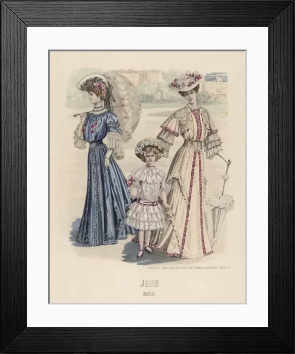 Framed Print : Ladies & Girl 1904 Framed Print : Ladies & Girl 1904