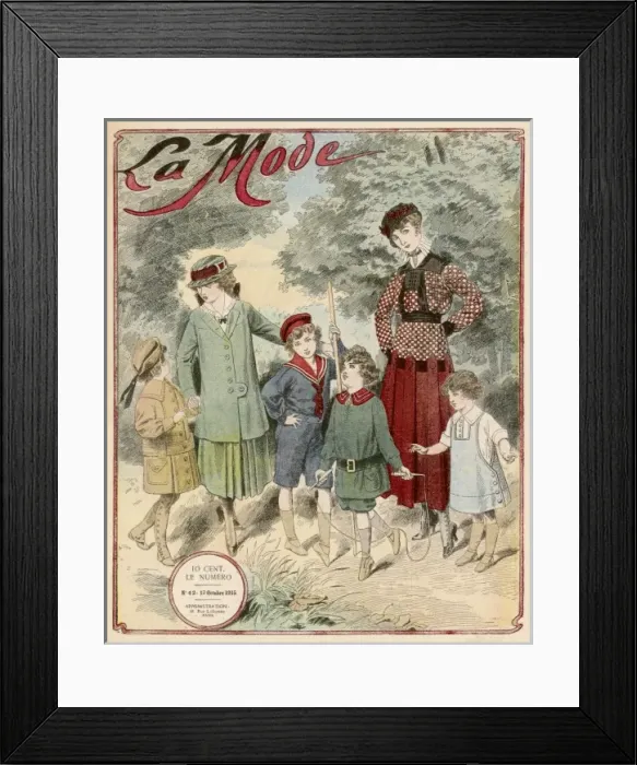 Framed Print : Childrens Fashions 1915 Framed Print : Childrens Fashions 1915