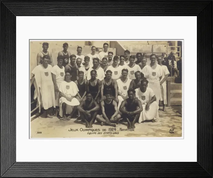 Framed Print : USA Olympic swimming team in Paris Framed Print : USA Olympic swimming team in Paris