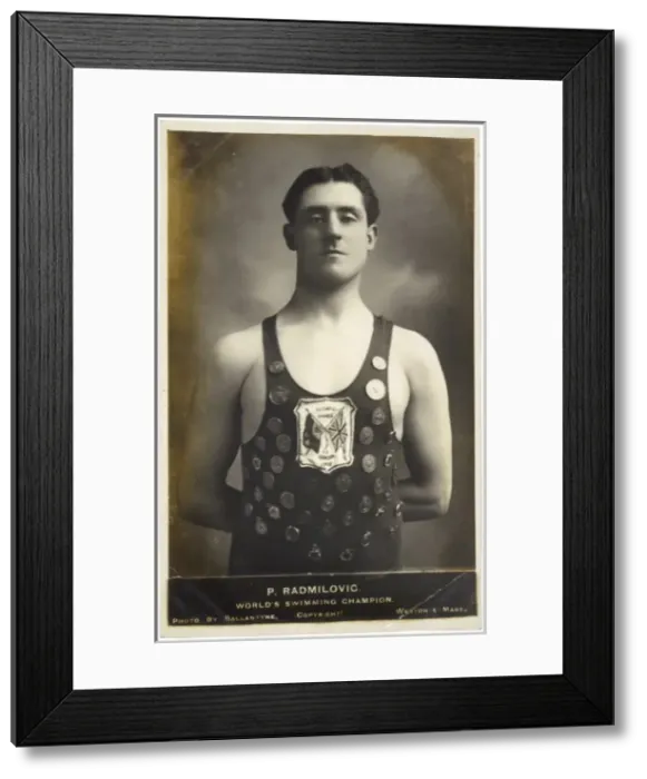 Framed Print : P Radmilovic, world swimming champion Framed Print : P Radmilovic, world swimming champion
