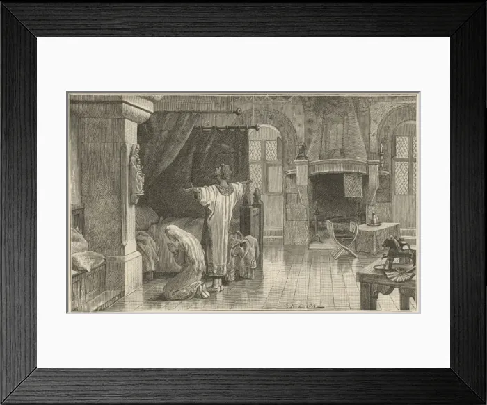 Framed Print : Praying, Medieval Framed Print : Praying, Medieval