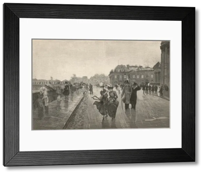 Framed Print : Windy Day on the Quais Framed Print : Windy Day on the Quais