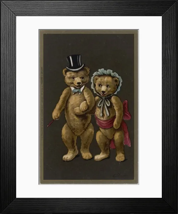 Framed Print : Happy Couple of Bears Framed Print : Happy Couple of Bears