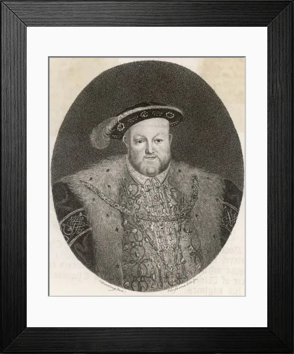 Framed Print : Henry Viii / L. Claessens Framed Print : Henry Viii / L. Claessens