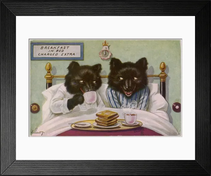 Framed Print : Bears Breakfast in Bed Framed Print : Bears Breakfast in Bed