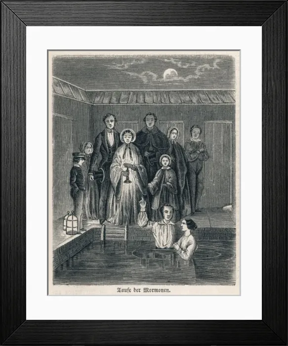 Framed Print : Mormon Baptism Framed Print : Mormon Baptism