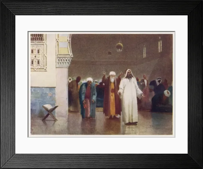 Framed Print : Egyptian Moslems Praying Framed Print : Egyptian Moslems Praying