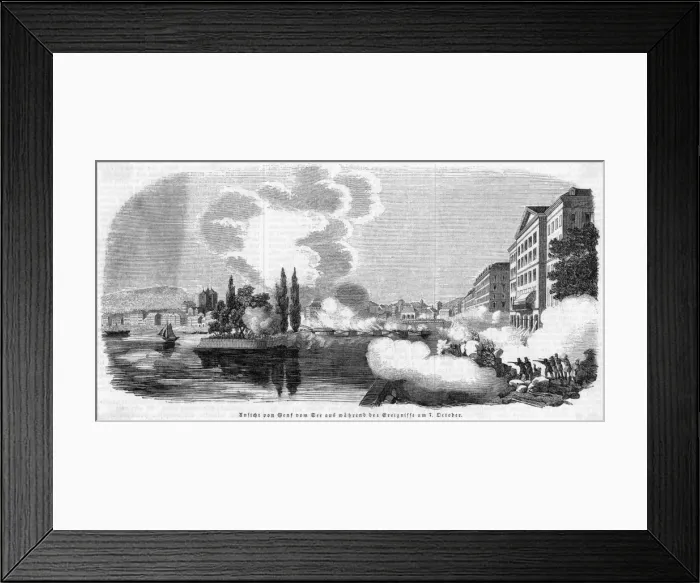 Framed Print : Sonderbund Riots Geneva Framed Print : Sonderbund Riots Geneva