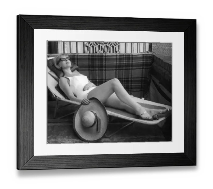 Framed Print : 60S Sunbather Framed Print : 60S Sunbather