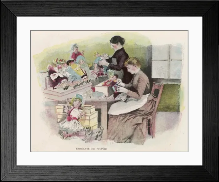 Framed Print : Dollmaker Dressing Framed Print : Dollmaker Dressing