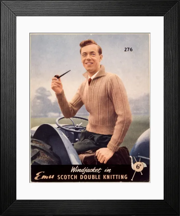 Framed Print : 50S Chap on Tractor Framed Print : 50S Chap on Tractor