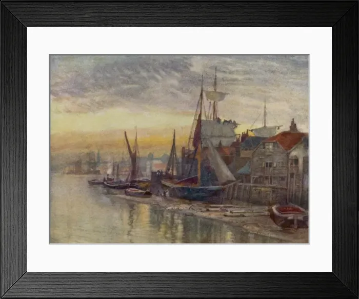 Framed Print : Thames / Stepney 1905 Framed Print : Thames / Stepney 1905