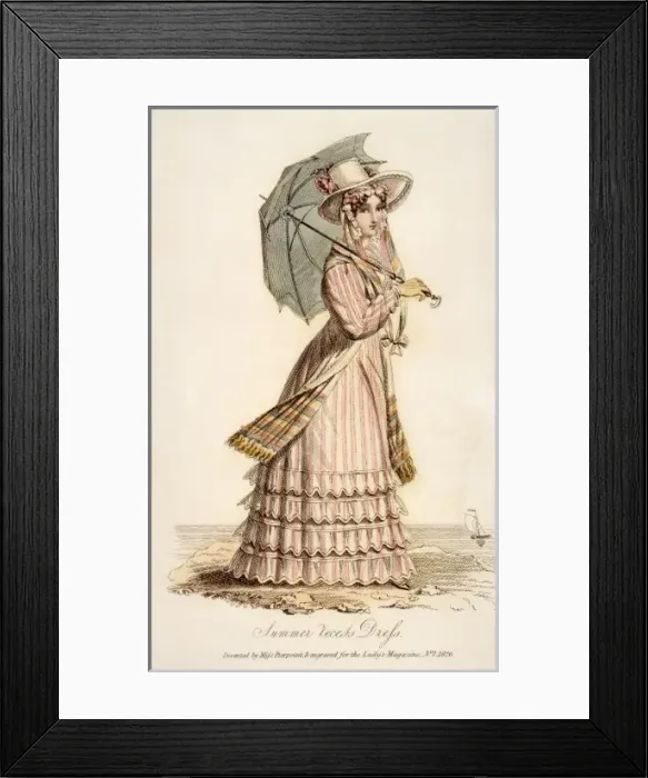 Framed Print : Recess Dress 1826 Framed Print : Recess Dress 1826