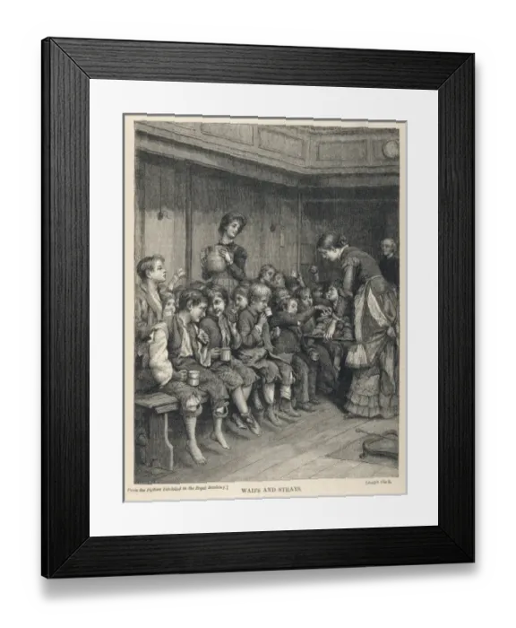Framed Print : Street Arabs / Caring 1885 Framed Print : Street Arabs / Caring 1885