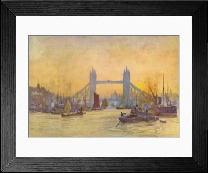 Framed Print : Thames / Tower Bridge 1905 Framed Print : Thames / Tower Bridge 1905