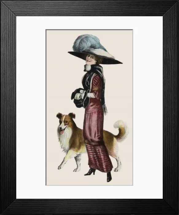 Framed Print : Walking the Dog Framed Print : Walking the Dog