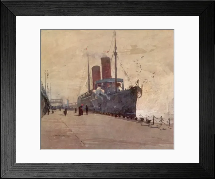 Framed Print : Steamship Lucania 1907 Framed Print : Steamship Lucania 1907