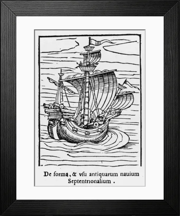 Framed Print : Scandinavian Ships 1555 Framed Print : Scandinavian Ships 1555