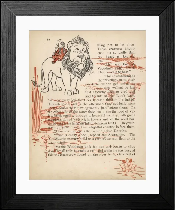 Framed Print : Wizard of Oz / Lion Framed Print : Wizard of Oz / Lion