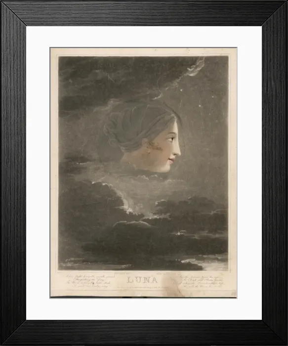 Framed Print : THE MOON AS LUNA 1809 Framed Print : THE MOON AS LUNA 1809