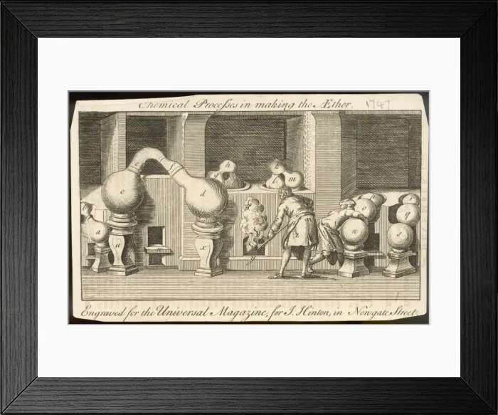 Framed Print : Making Ether / 1747 Framed Print : Making Ether / 1747