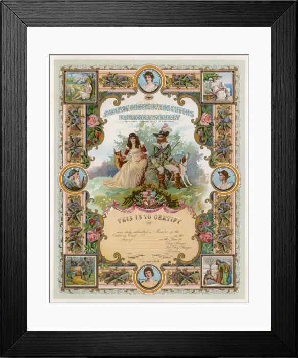 Framed Print : Foresters Certificate Framed Print : Foresters Certificate