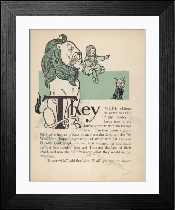 Framed Print : Wizard of Oz / Lion Framed Print : Wizard of Oz / Lion