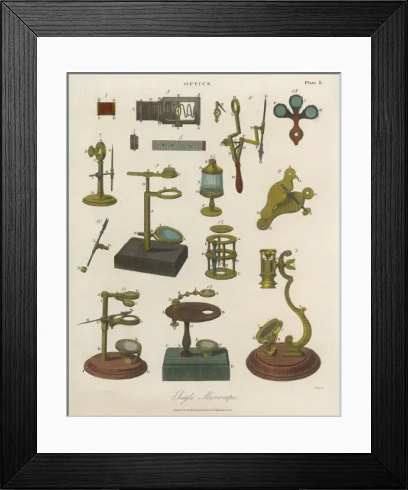 Framed Print : Selection of Microscopes Framed Print : Selection of Microscopes