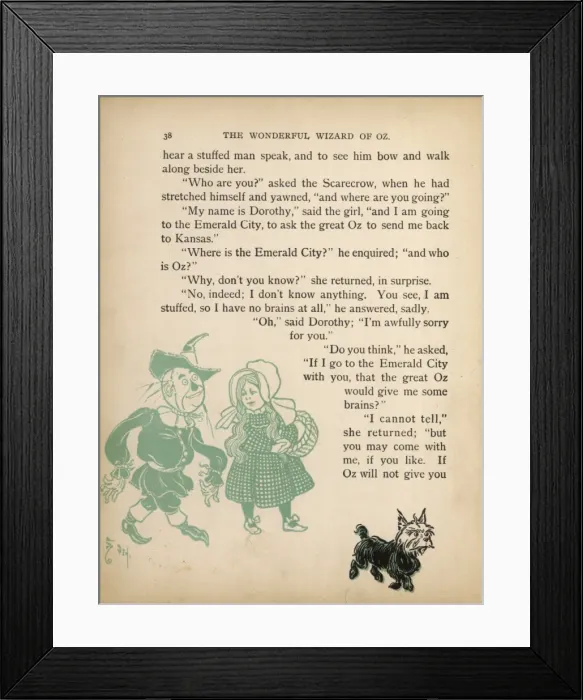 Framed Print : Wizard of Oz / Scarecrow Framed Print : Wizard of Oz / Scarecrow