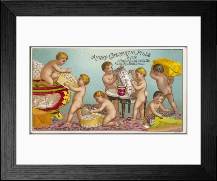 Framed Print : Ayers Cathartic Pills Framed Print : Ayers Cathartic Pills