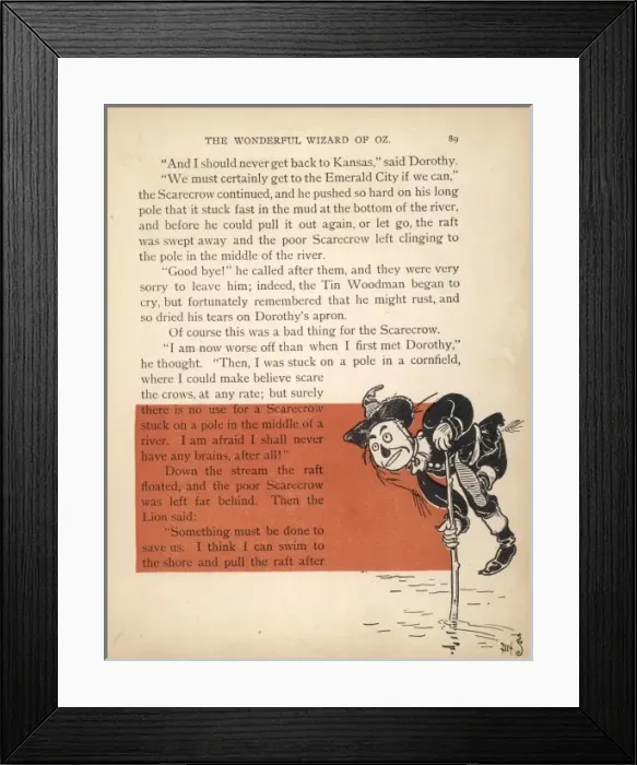 Framed Print : Wizard of Oz / Scarecrow Framed Print : Wizard of Oz / Scarecrow