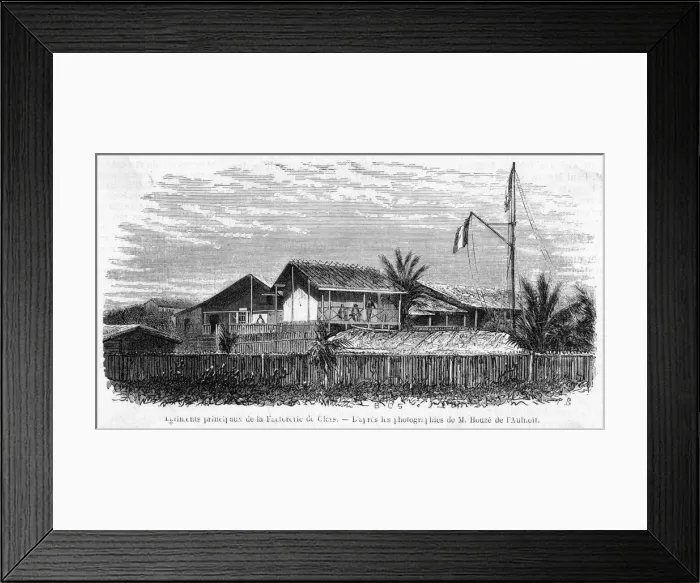 Framed Print : Gabon Trading Post Framed Print : Gabon Trading Post