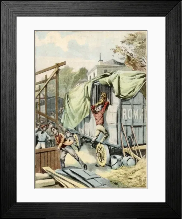 Framed Print : Boy and Panther Framed Print : Boy and Panther