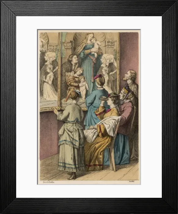 Framed Print : Family at Gallery Framed Print : Family at Gallery