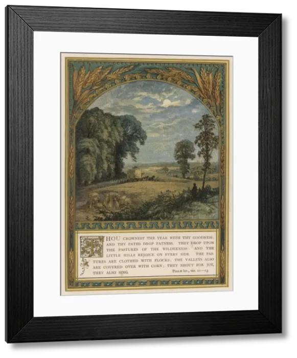 Framed Print : Thou Crownest Text C1880 Framed Print : Thou Crownest Text C1880