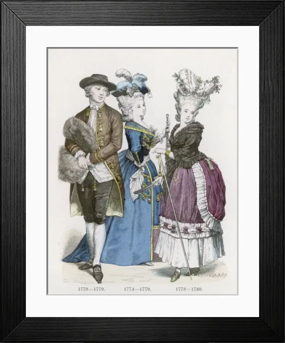 Framed Print : COSTUME 1774 - 1780 Framed Print : COSTUME 1774 - 1780