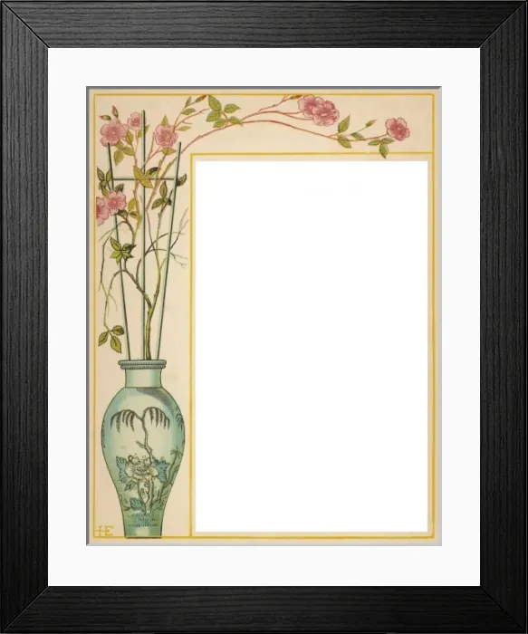 Framed Print : Roses in a Vase Surround