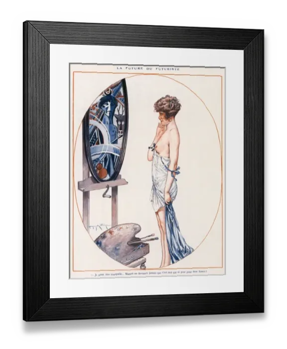 Framed Print : Futurist Portrait Framed Print : Futurist Portrait