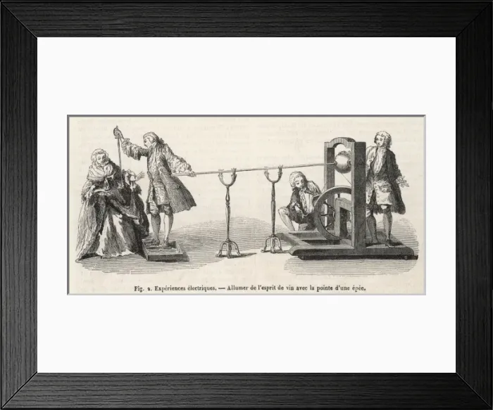 Framed Print : Nollet Experiment Framed Print : Nollet Experiment