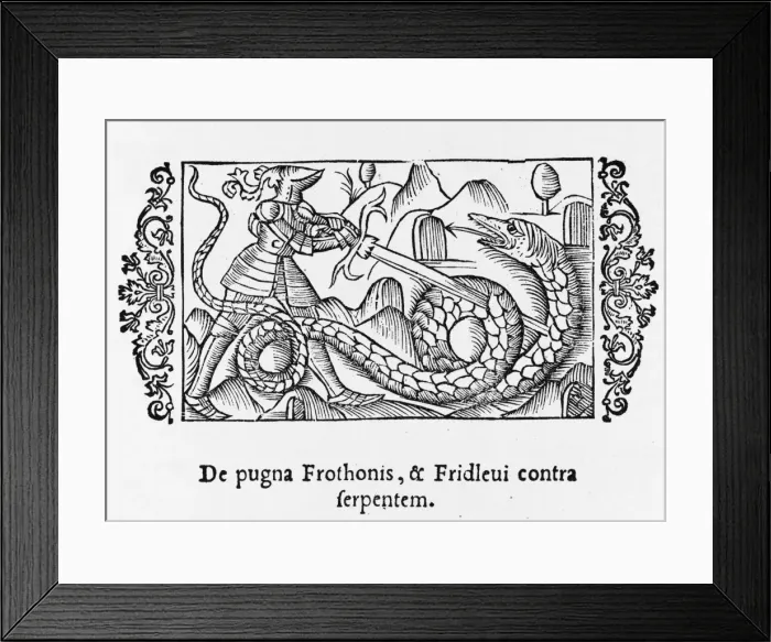 Framed Print : Giant Serpent Slain Framed Print : Giant Serpent Slain