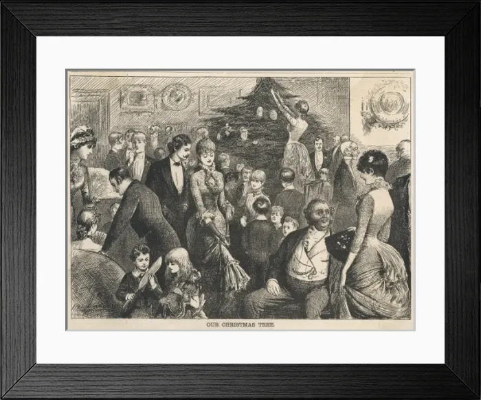 Framed Print : Christmas Party, 1885 Framed Print : Christmas Party, 1885