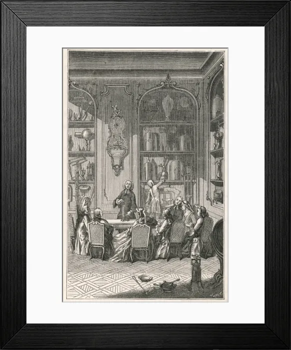 Framed Print : Nollet Lecturing Framed Print : Nollet Lecturing