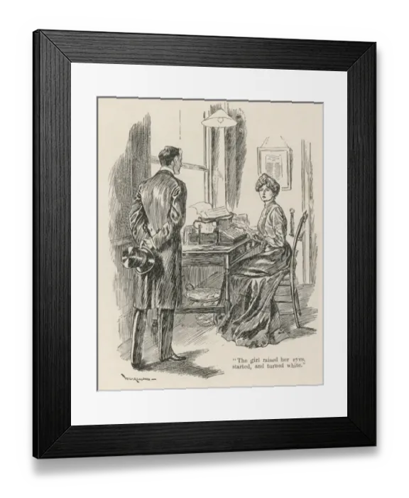 Framed Print : TYPIST & BOSS, 1890 Framed Print : TYPIST & BOSS, 1890