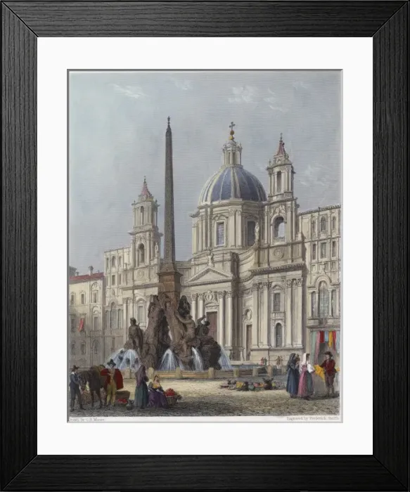 Framed Print : ROME / s AGNESE C1840 Framed Print : ROME / s AGNESE C1840