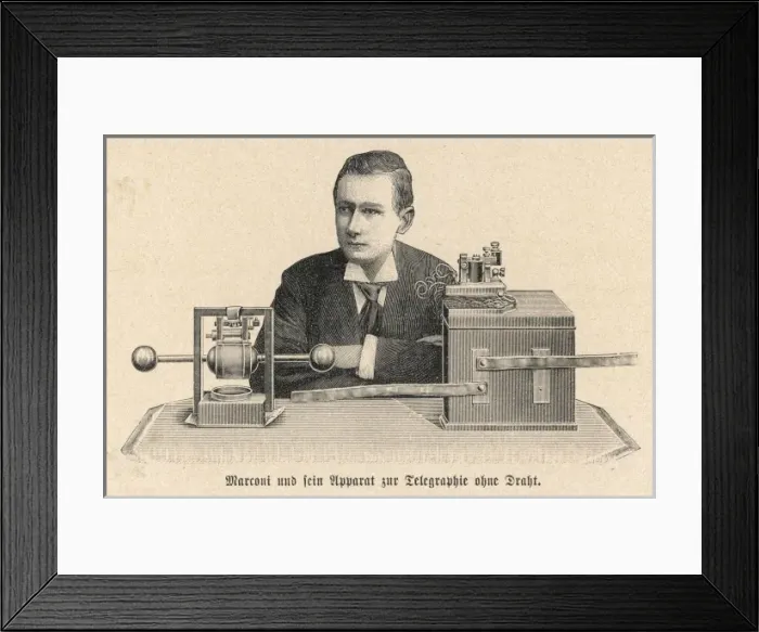 Framed Print : Marconi and Apparatus Framed Print : Marconi and Apparatus
