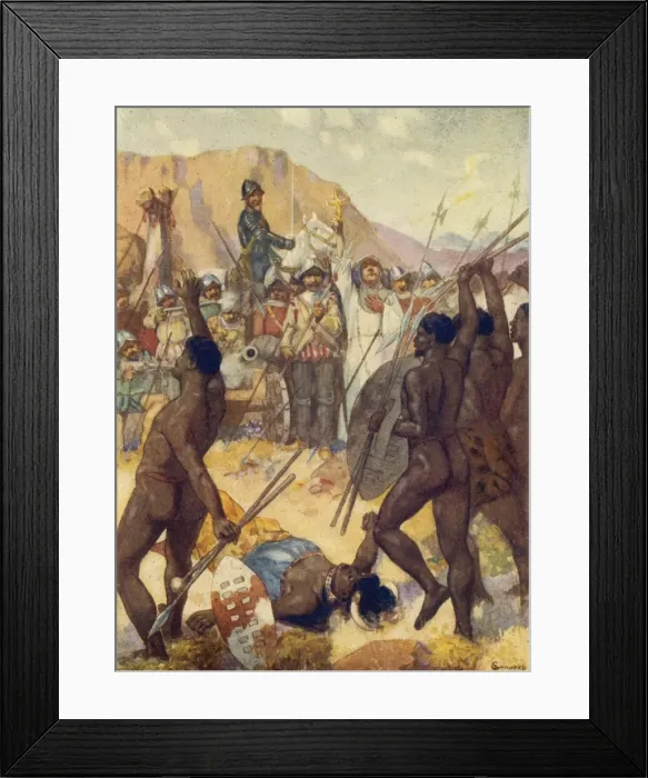 Framed Print : Barreto Fights Kaffirs Framed Print : Barreto Fights Kaffirs