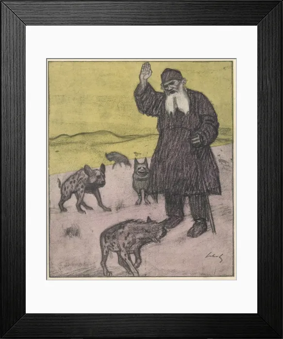 Framed Print : Tolstoy Preaching Framed Print : Tolstoy Preaching