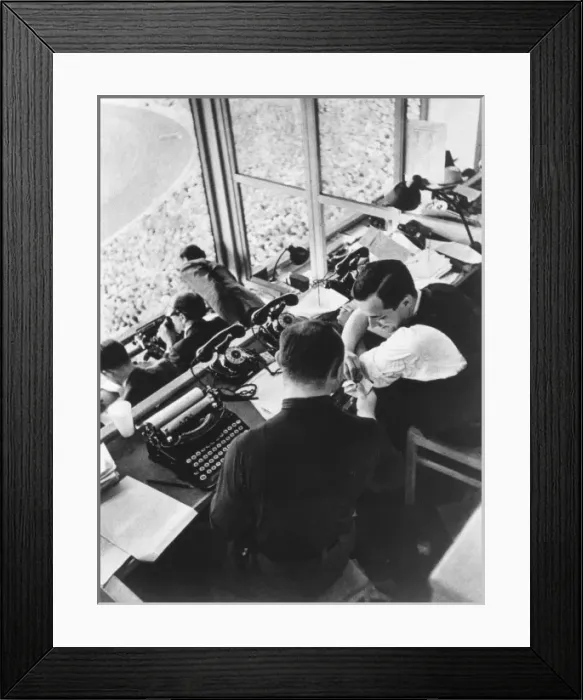 Framed Print : Olympics Reporters 1936 Framed Print : Olympics Reporters 1936