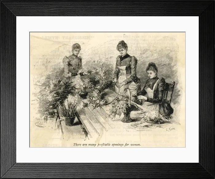 Framed Print : Making Floral Displays Framed Print : Making Floral Displays